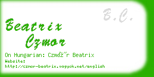 beatrix czmor business card